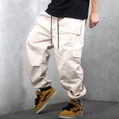 Kaoma - Pocket Detail Cropped Harem Pants Kaoma - Pocket Detail Cropped Harem Pants