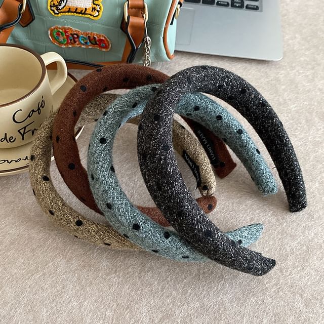 Kiren-Dotted Fabric Headband