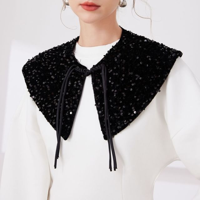 MIOW-Sequined Capelet