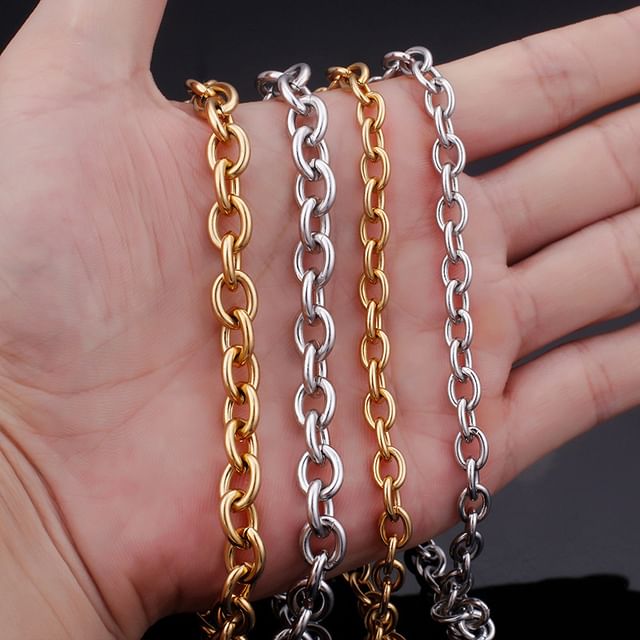 Tenri-Stainless Steel Chained Necklace