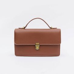 icecream12 - Stitched Pleather Satchel icecream12 - Stitched Pleather Satchel