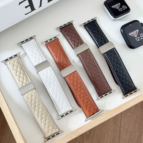 Faux leather apple watch on sale band