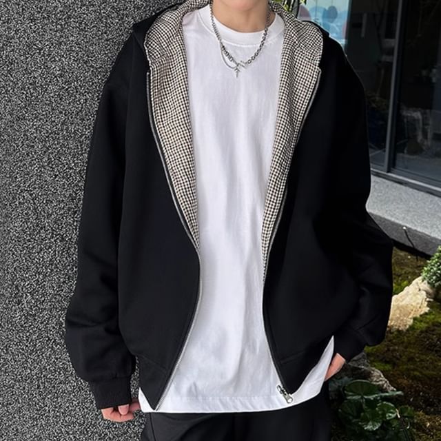 Trimecca-Plain Zip Hoodie