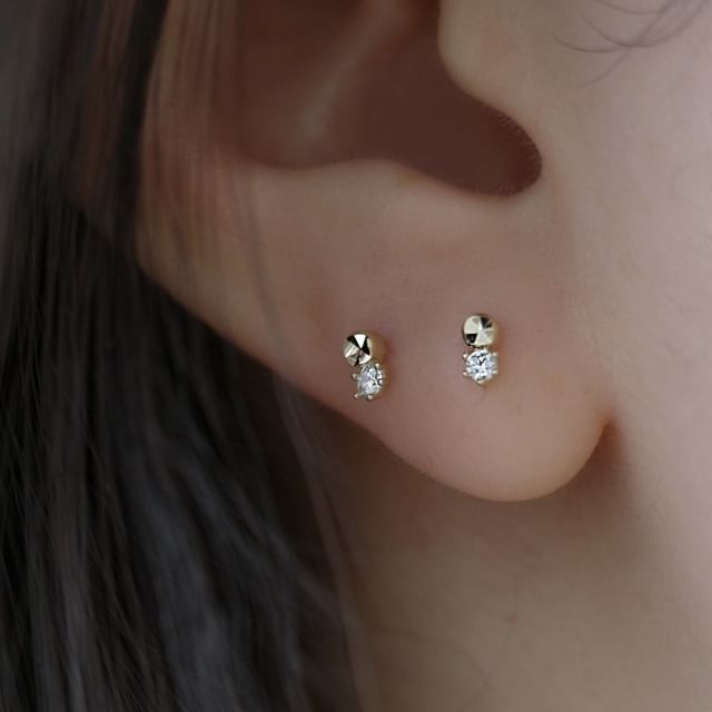 Phoenoa-925 Sterling Silver Rhinestone Stud Earring