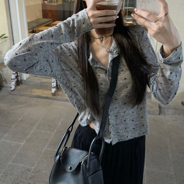 Trendycas-Round Neck Cardigan