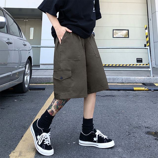 Giuliana High Waist Plain Cargo Shorts YesStyle