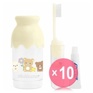 San-X - Rilakkuma Toothbrush Set Yellow 10pcs Bundle Set