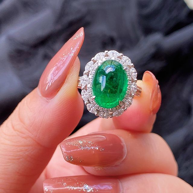 Kanzashi-Rhinestone Ring
