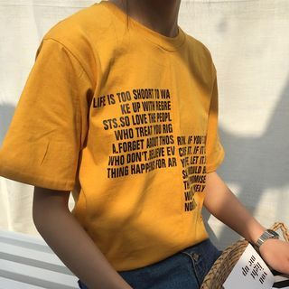 Cloud Nine - Letter Short-Sleeve T-shirt | YesStyle