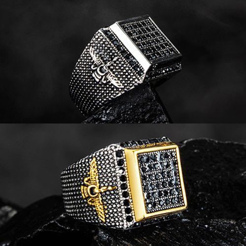 Andante Stainless Steel Square Ring YesStyle