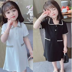 BobaBop - Kids Short-Sleeve A-Line Polo Dress BobaBop - Kids Short-Sleeve A-Line Polo Dress