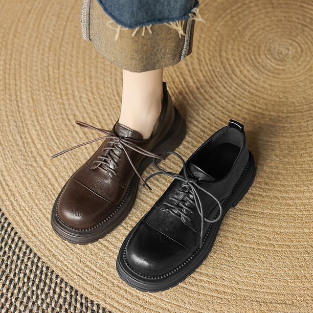 Cinnabelle-Cap Toe Platform Lace Up Shoes