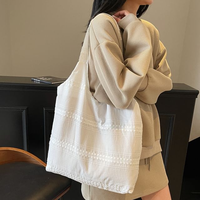 Melois-Textile Plain Shopping Bag