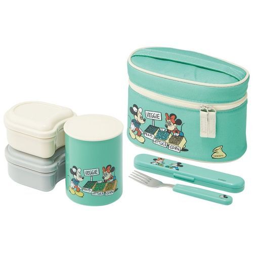 Skater Mickey Firends Staineless Thermal Lunch Box Set YesStyle