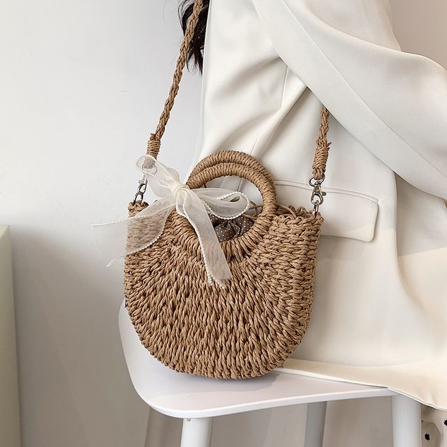NewTown-Straw Crossbody Bag