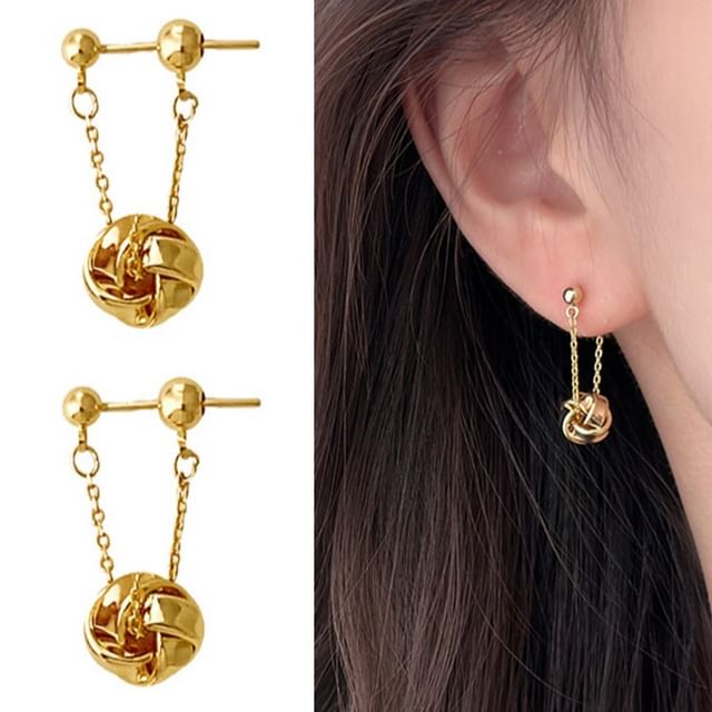 Kamuel-Knotted Drop Earring