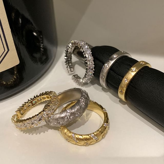 Panda Dama-Rhinestone Open Ring