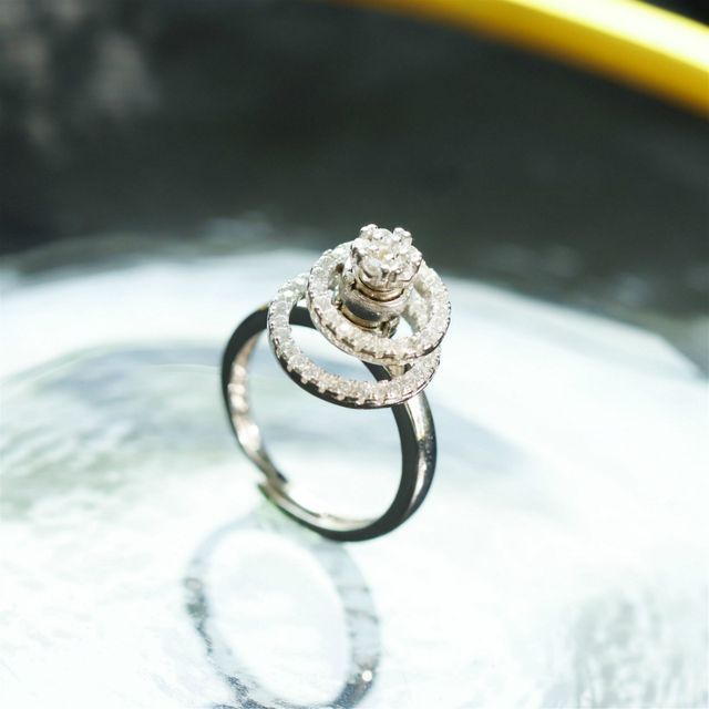 Dashiro-Rhinestone Sterling Silver Ring