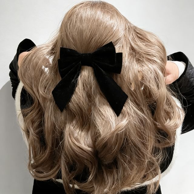 Chimerro-Barrette à cheveux en velours avec nœud