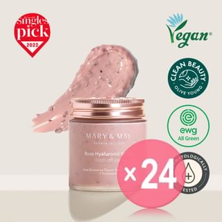 Mary&May - Rose Hyaluronic Hydra Wash Off Mask Pack (x24) (Bulk Box)