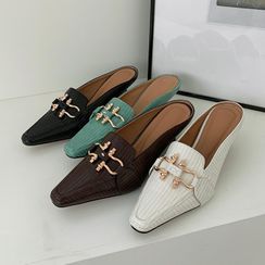 DABAGIRL - Kitten-Heel Horsebit Mules DABAGIRL - Kitten-Heel Horsebit Mules