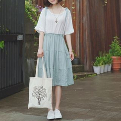 Mori Girls - Mock Two-Piece Jumper Dress Mori Girls - Mock Two-Piece Jumper Dress