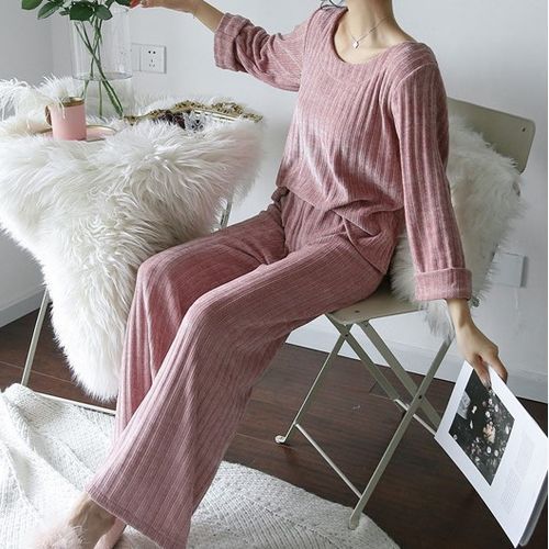 Ribbed Pajama Set