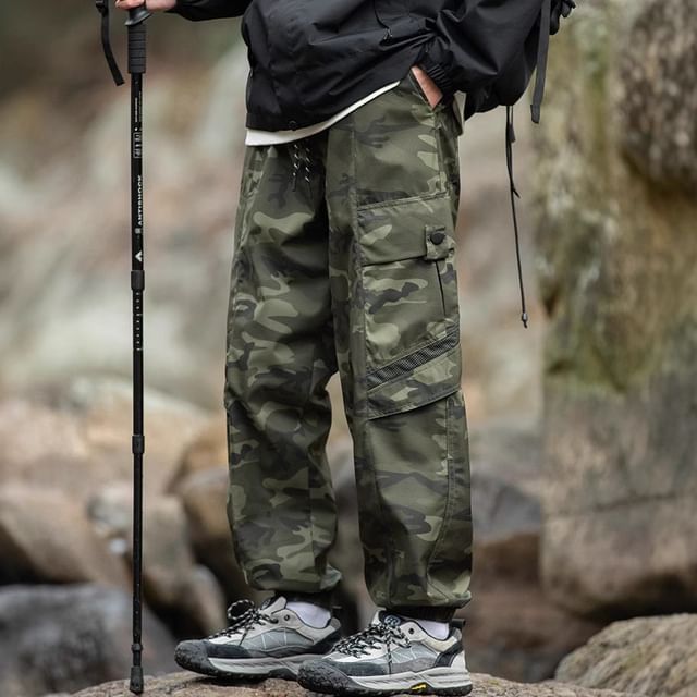 Nataro-Drawstring Waist Harem Cargo Pants