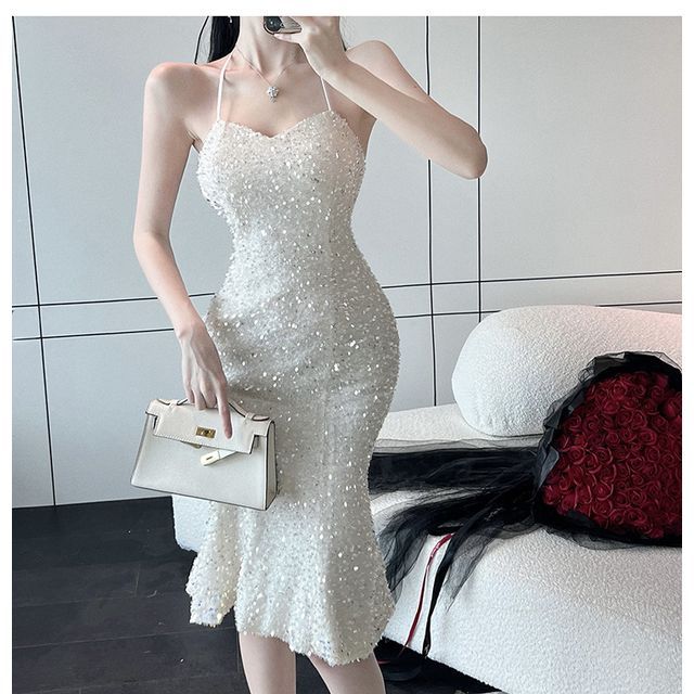 white christmas dresses Jovani 38187 Short Mermaid Fit Ruffled Cocktail Midi Dress