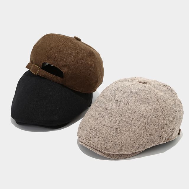 KOKOBOLA Short Brim Flat Cap YesStyle