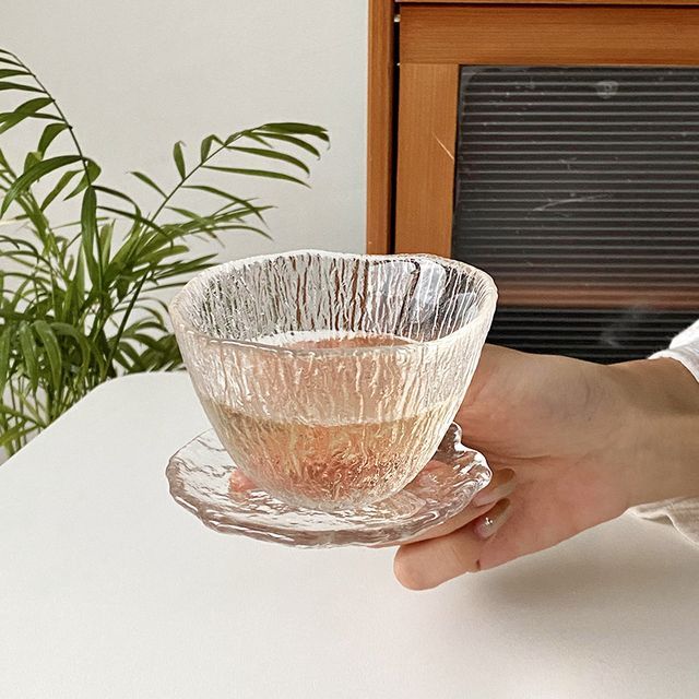 Irregular Textured Glass Drinking Cup