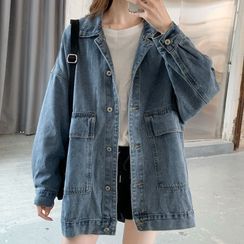 Thricewhoo - Plain Denim Jacket Thricewhoo - Plain Denim Jacket