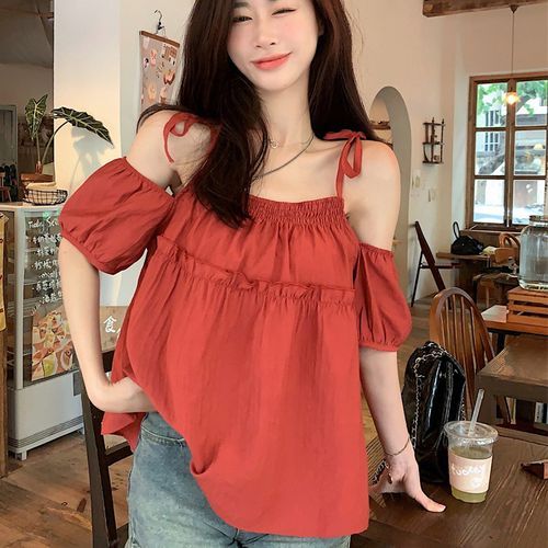 Cold shoulder 2024 flowy top