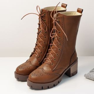 block heel calf boots