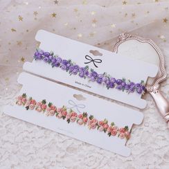 Dashiro - Fabric Flower Choker Dashiro - Fabric Flower Choker