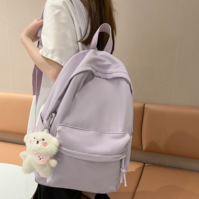 Melois-Plain Zip Backpack