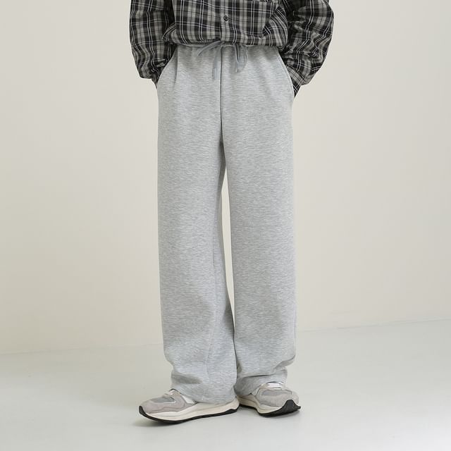 DAZO Studios-Drawstring Waist Plain Loose Fit Sweatpants