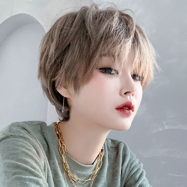 SEVENQ-Short Full Wig - Straight