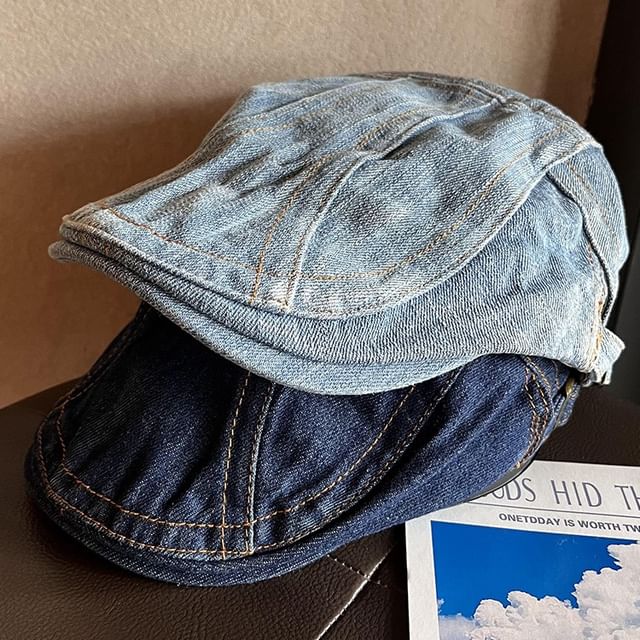 TAAK-Denim Newsboy Cap