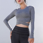 Wontto - Long-Sleeve Cropped Sports T-Shirt