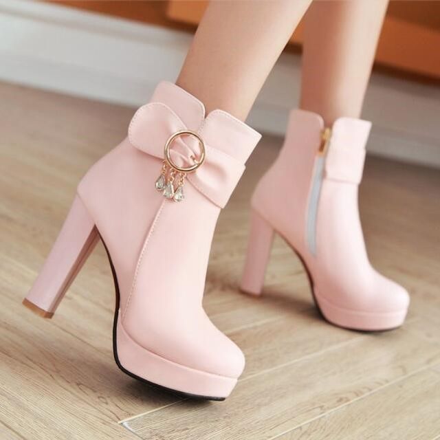 Cinnabelle Platform High Heel Ankle Boots