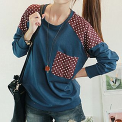 CLICK - Dotted Yoke Pullover CLICK - Dotted Yoke Pullover