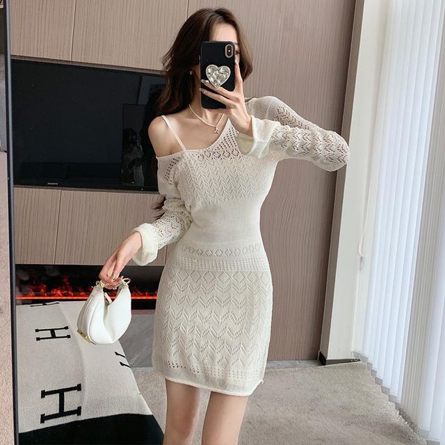 knee length dresses for ladies Chelsea Long Sleeve Mini Dress