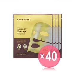 EQQUALBERRY - Collagen Glow up Hydrogel Mask Set (x40) (Bulk Box)