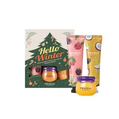 FRUDIA - Hello Winter Honey Lip Balm & Hand Cream Gift Set Christmas Edition