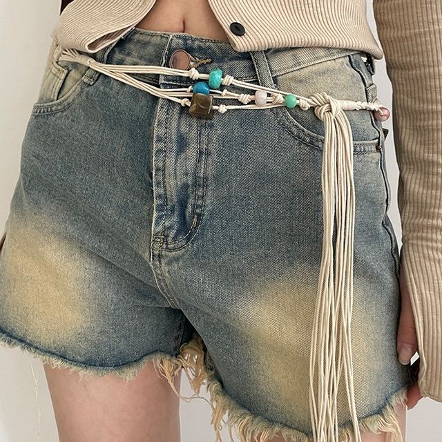 CIMAO-Bead Layered String Belt