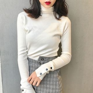 Solvor Long Sleeve Turtleneck Knit Top Sale