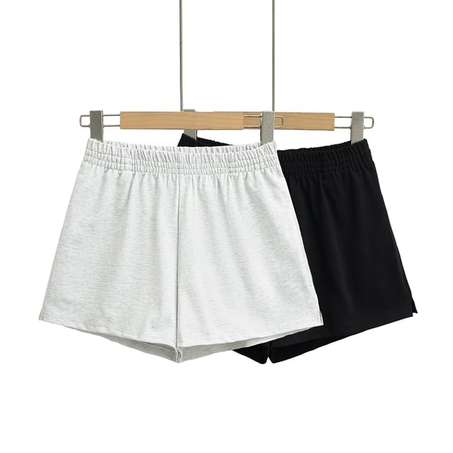 Ulark-High Waist Plain Wide Leg Shorts