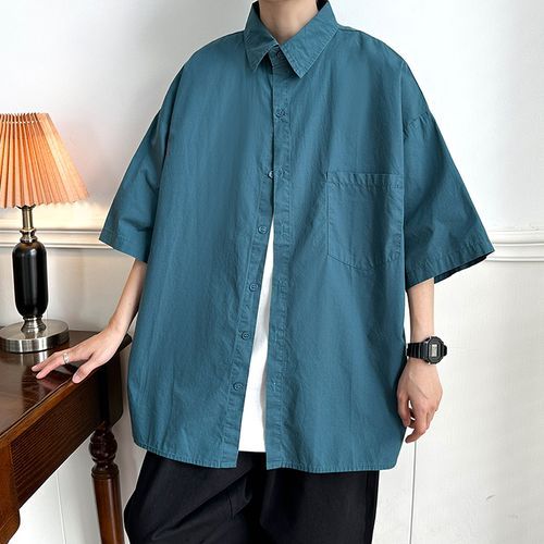 Short-Sleeved Denim Shirt - Men - Ready-to-Wear