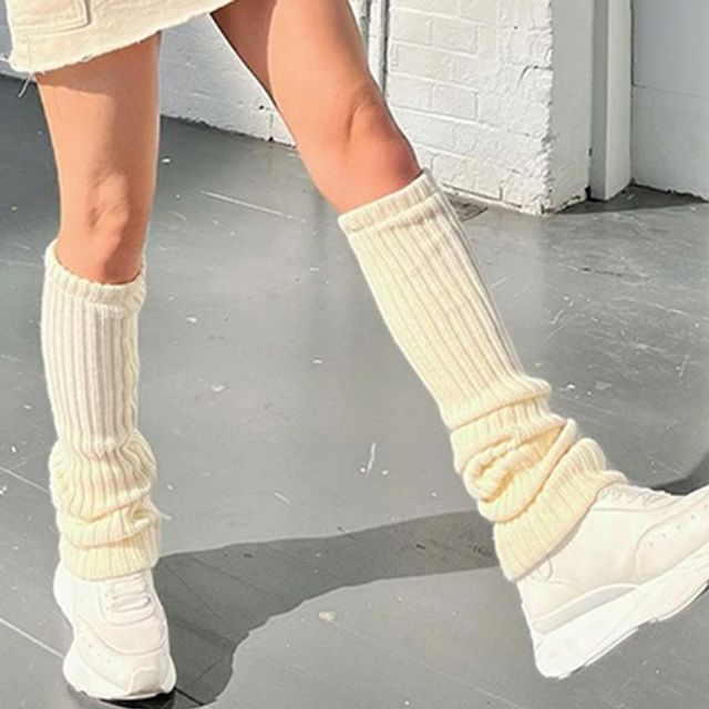Sosana Plain Knit Leg Warmers YesStyle